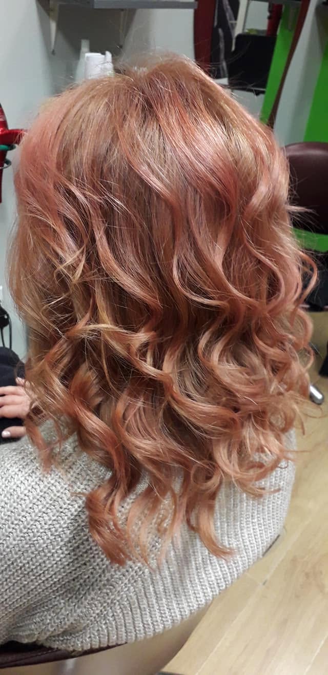 Rose gold curls